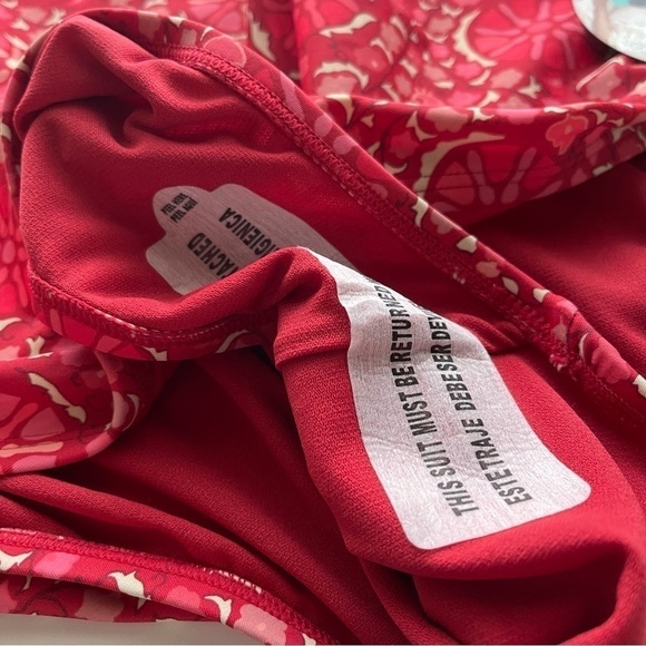 NEW Rhode Zinnia Floral High Rise Medium Coverage Bikini bottom red size 3X - Picture 9 of 13